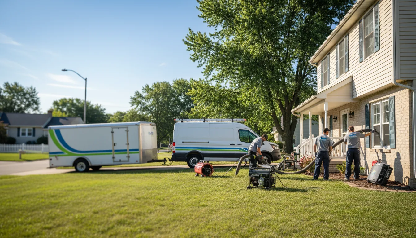 Flooded Basement Restoration And Cleanup With Repair in Maywood, MO near me